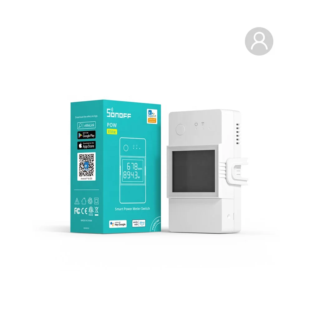 Best price 2022 newest SONOFF POW Elite Smart Power Meter Switch 16A/20A Replace sonoff power r2