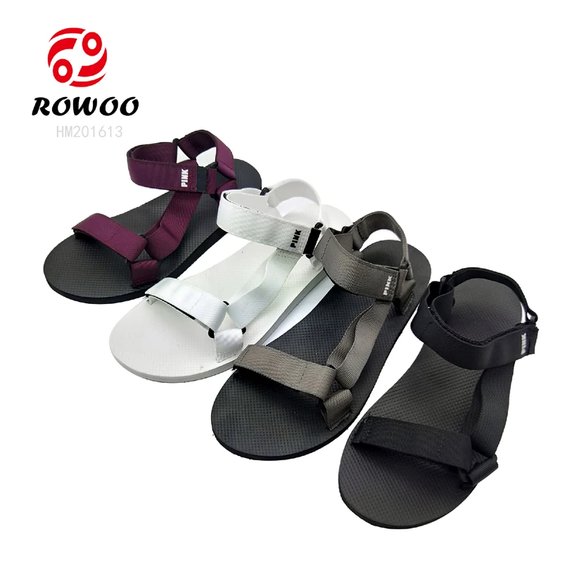 Hot sell new arrival EVA soft bottom men sandals cross strip wear- resistant genuine beach shoes dual use men outdoor slippers