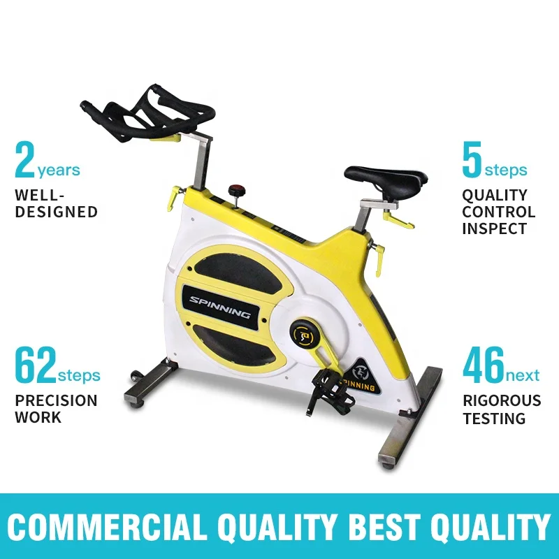 Bodybuilding aluminum alloy exercise bike with height adjustment