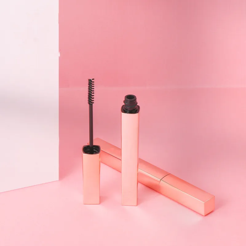Low Moq Empty 3ml 4ml 5ml Square Eyelash Tube Gold Aluminum Gold Mascara Tube