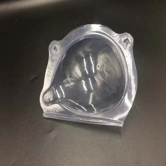 Custom clear clamshell plastic packing box for silicone bra