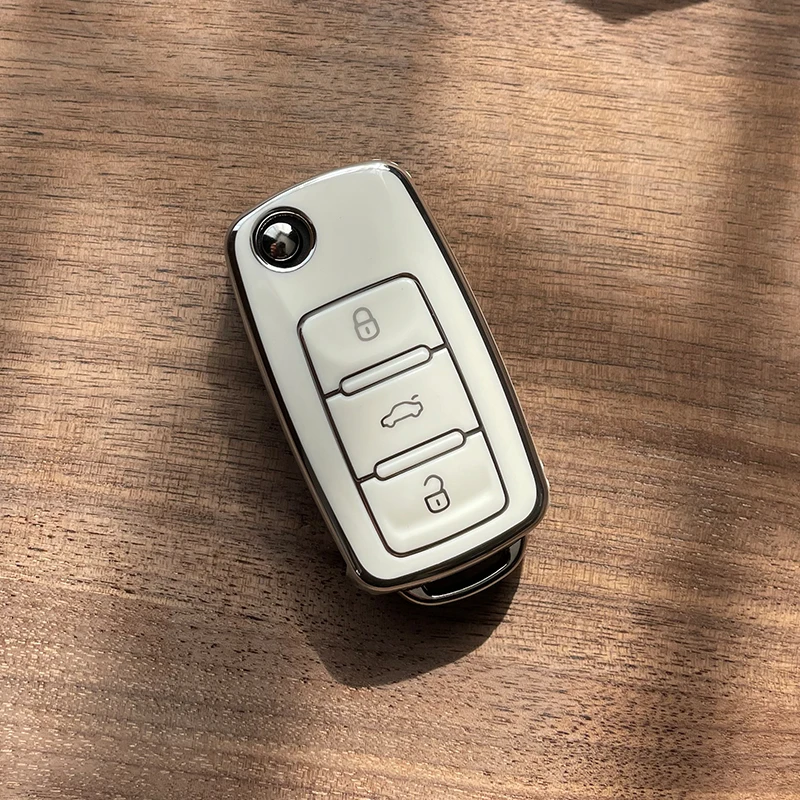 Betterhumz Soft TPU Car Key Case Cover For Volkswagen Bora Polo Tiguan CC Jetta Atlas Passat B5 B6 B7 Golf Beetle Skoda Octavia