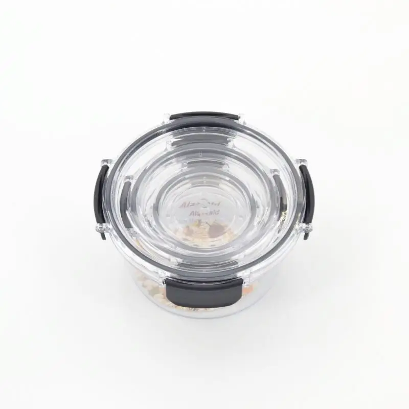 
Hot sale 2 sections air tight vacuum hand pump plastic storage containers latching lids food container black hd 