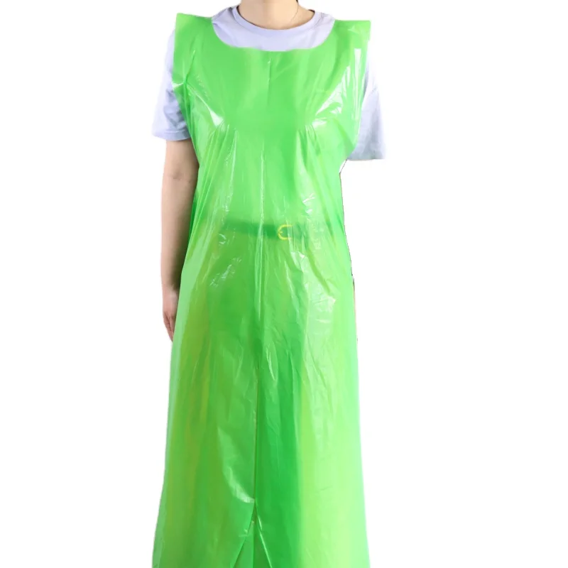 White color disposable adult hdpe ldpe plastic apron for industrial household hospital use