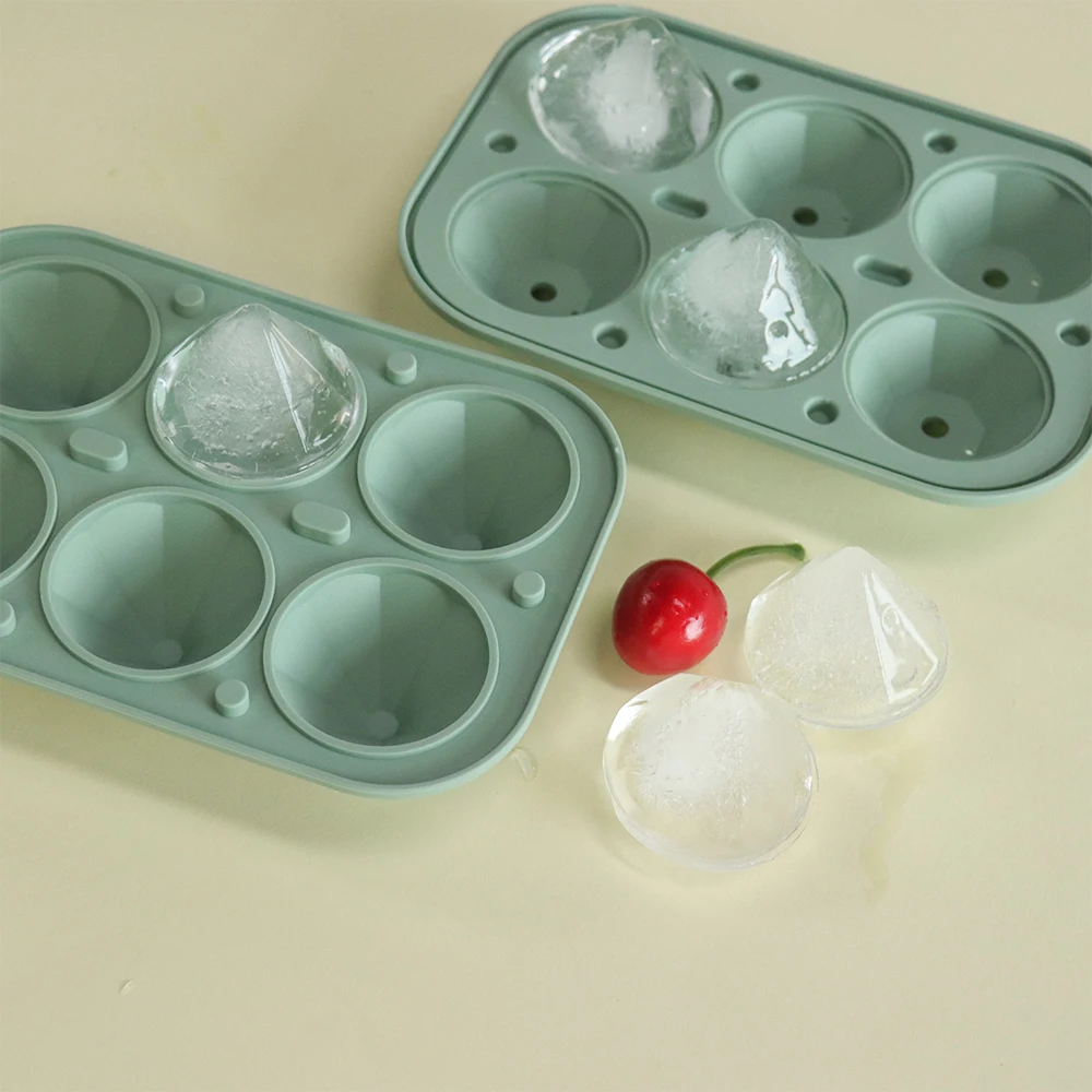 Reusable Mould Tools Ice Cube Mold 3D Diamond Shape Silicone Ice Cream Mold Tray Baby