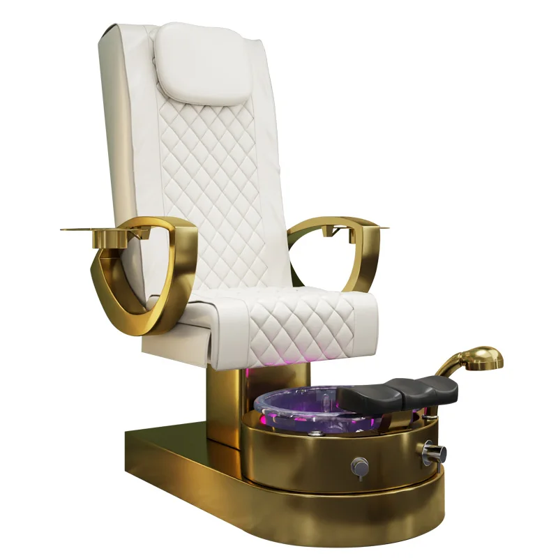 Wholesale High Back Queen Elegant Single Seater Rotating Electric Motor Pedicure Chair With Magnetic Jet