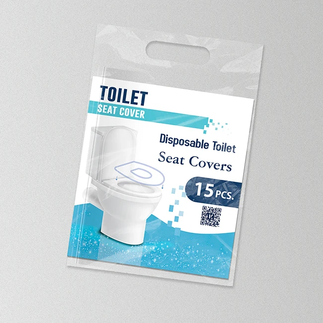 Transparent disposable travel hygienic plastic toilet seat cover
