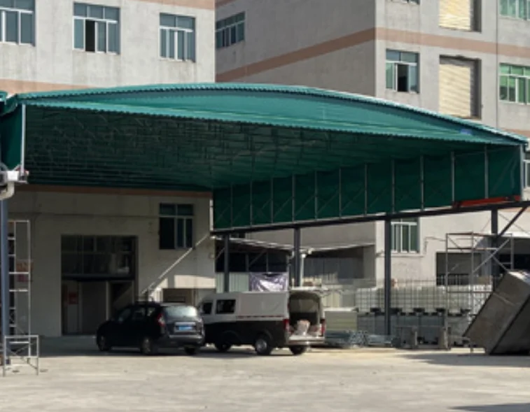 Outdoor Large Retractable Storage Sunshade Basketball Court Electric Sunshade Telescopic Canopy