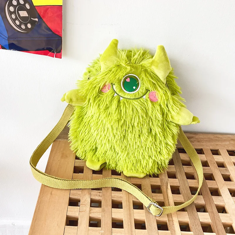 New Style  Cute And Funny Personality Plush Toy Embroidered Lovely Monster Imagine Stuffed Doll Bag For Students&Girls&Kids