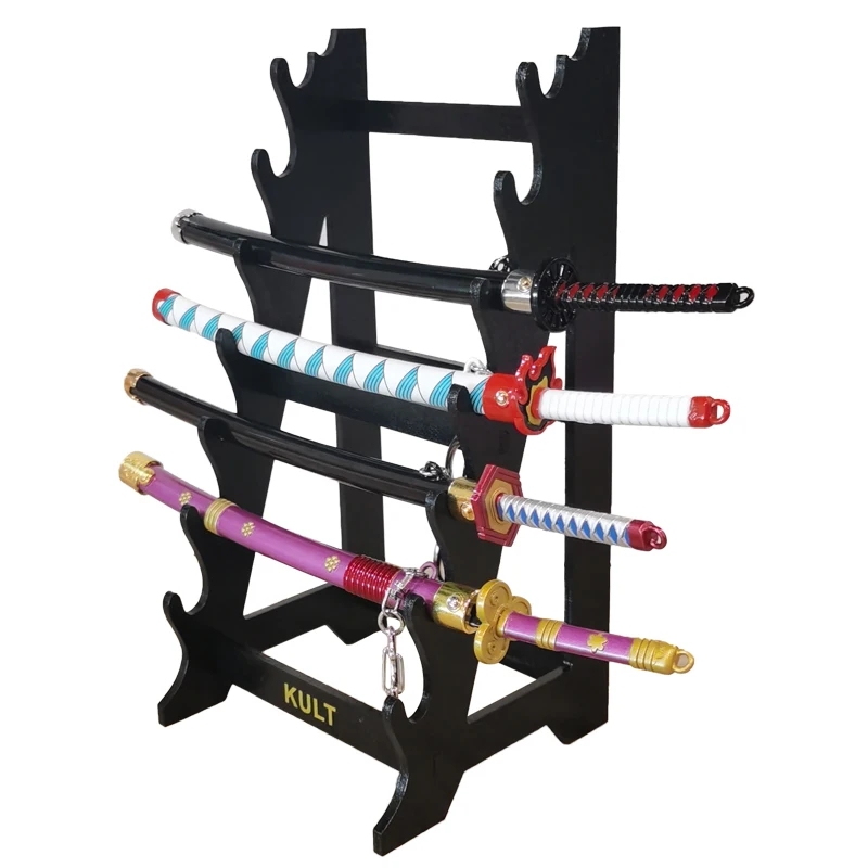 8 Layers Sword Stand Premium Multi-layer Knife display Piano Black Finish Black Lacquer Rack Sword Stand