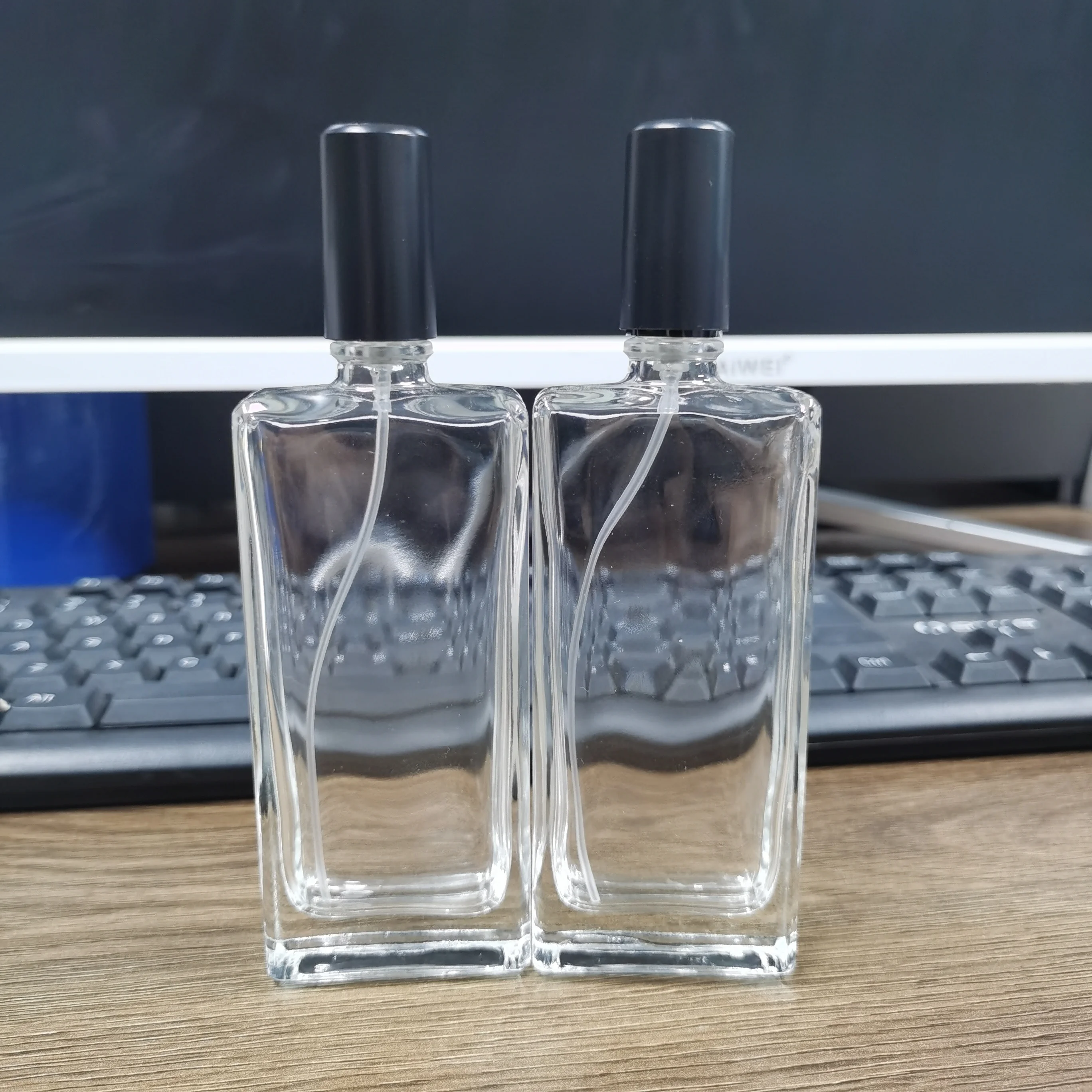 50ML upscale separately packing fragrance oil bottles portable perfume spray glass empty bottle