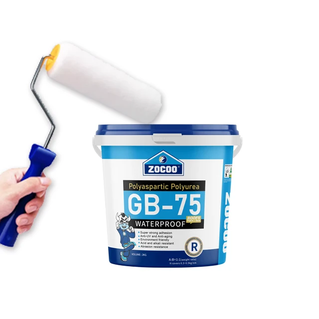 Stylish Colors Long-lasting UV Coating Liquid Chemical-resistant Waterproofing Membrane For Exterior Wall