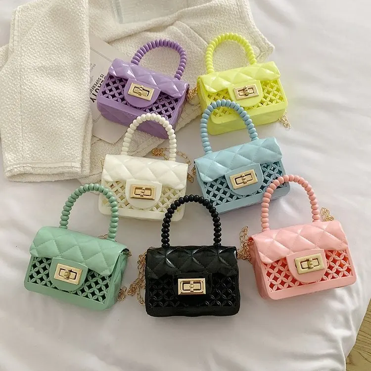 Small Jelly Cute Mini Bags Girls 2023 Handbags Lipstick Coin Purse for Little Girls Fashion PVC Summer Purses