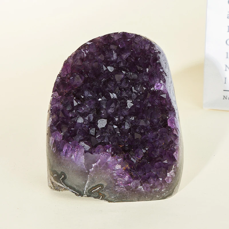 JD GEMS Purple Quartz Cave Raw Stone Mineral Specimen Gemstone Natural Amethyst Cave Cluster Ornament Crafts For Home Office