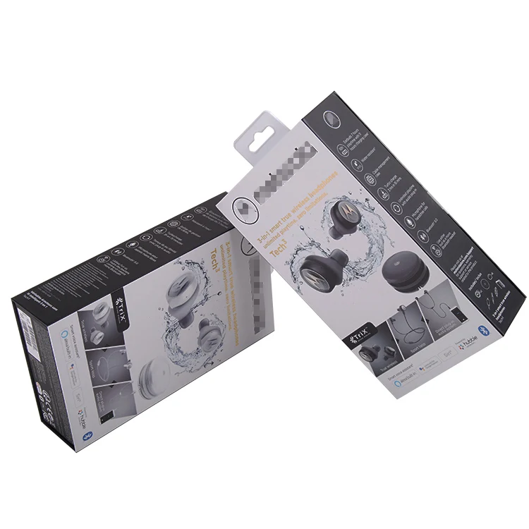 Eco Friendly Audio Earphone Cardboard Gift Box 3C Packaging With Good Quality And Low Price