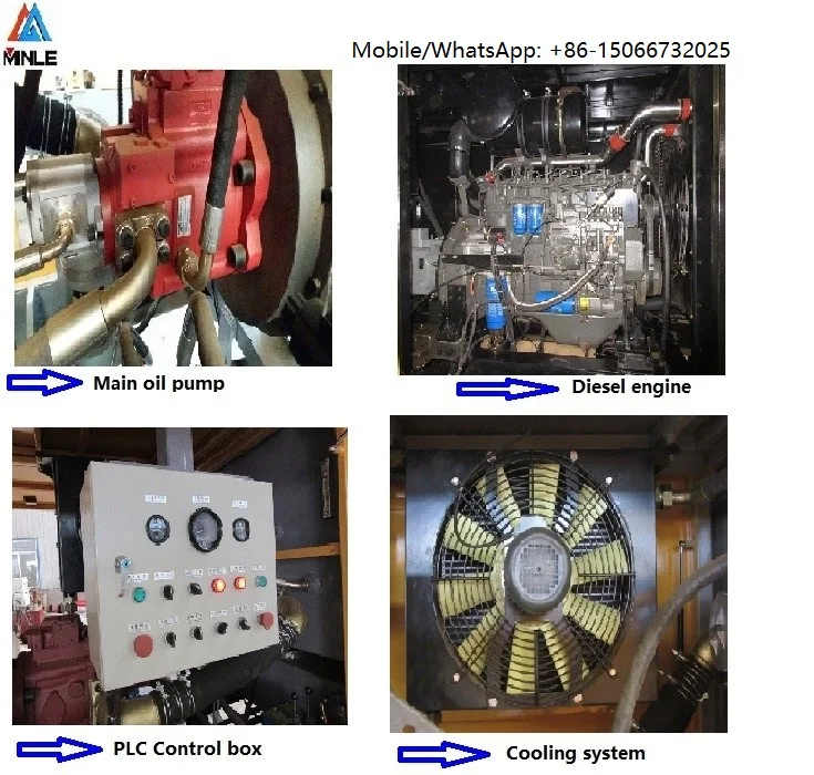 MINLE Hot Selling Diesel Version Concrete Pump Small Large Aggregate Mud Fine Stone Pouring Ground Pump