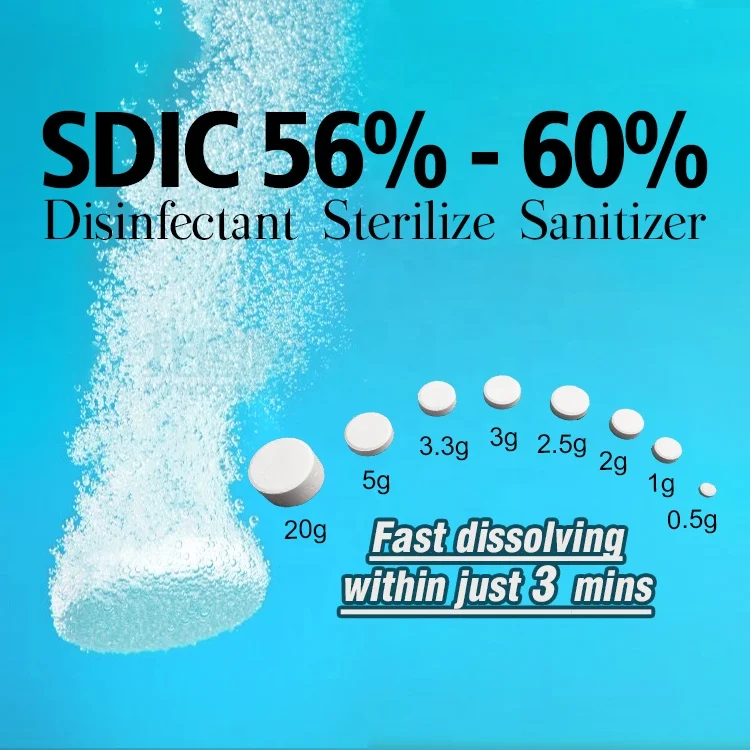 China Sodium Dichloroisocyanurate Acid Sodium Salt Sdic Tablets