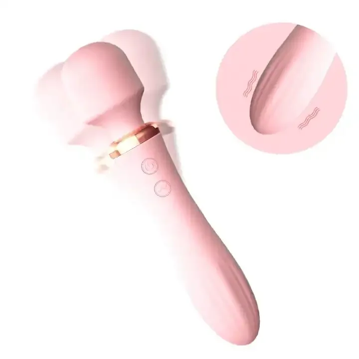 10 Frequency popular heating stick adult vibrator for female double shock AV masturbation massager magic wand