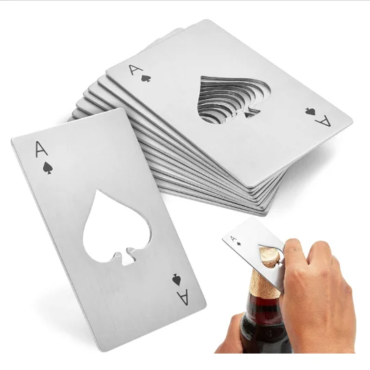 Easy to open promotional custom rectangular engraved beer bottle opener aluminum blank