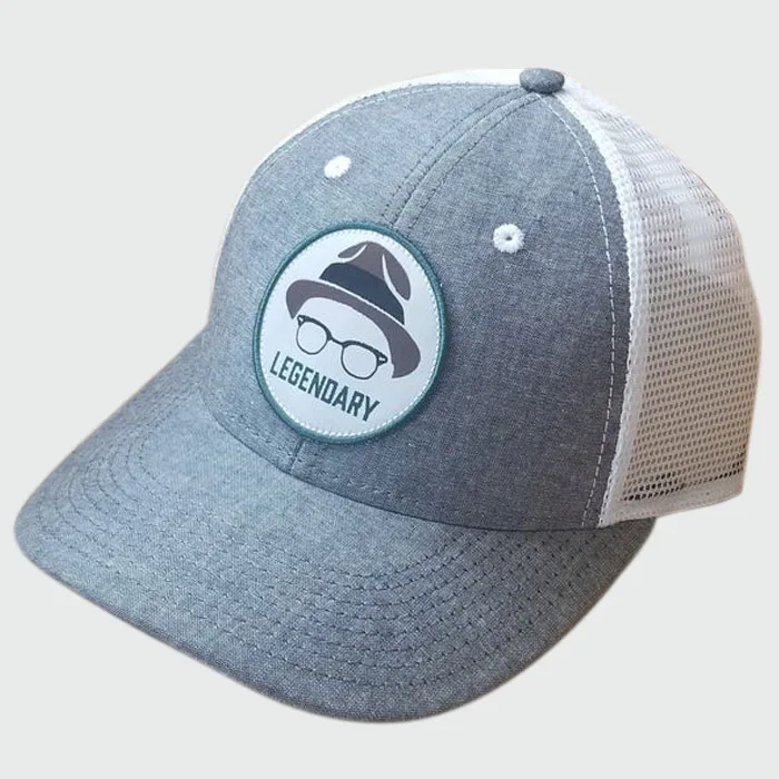 custom curved brim mesh baseball cap 6 panel embroidered trucker hats caps ponytail criss-cross baseball trucker hat