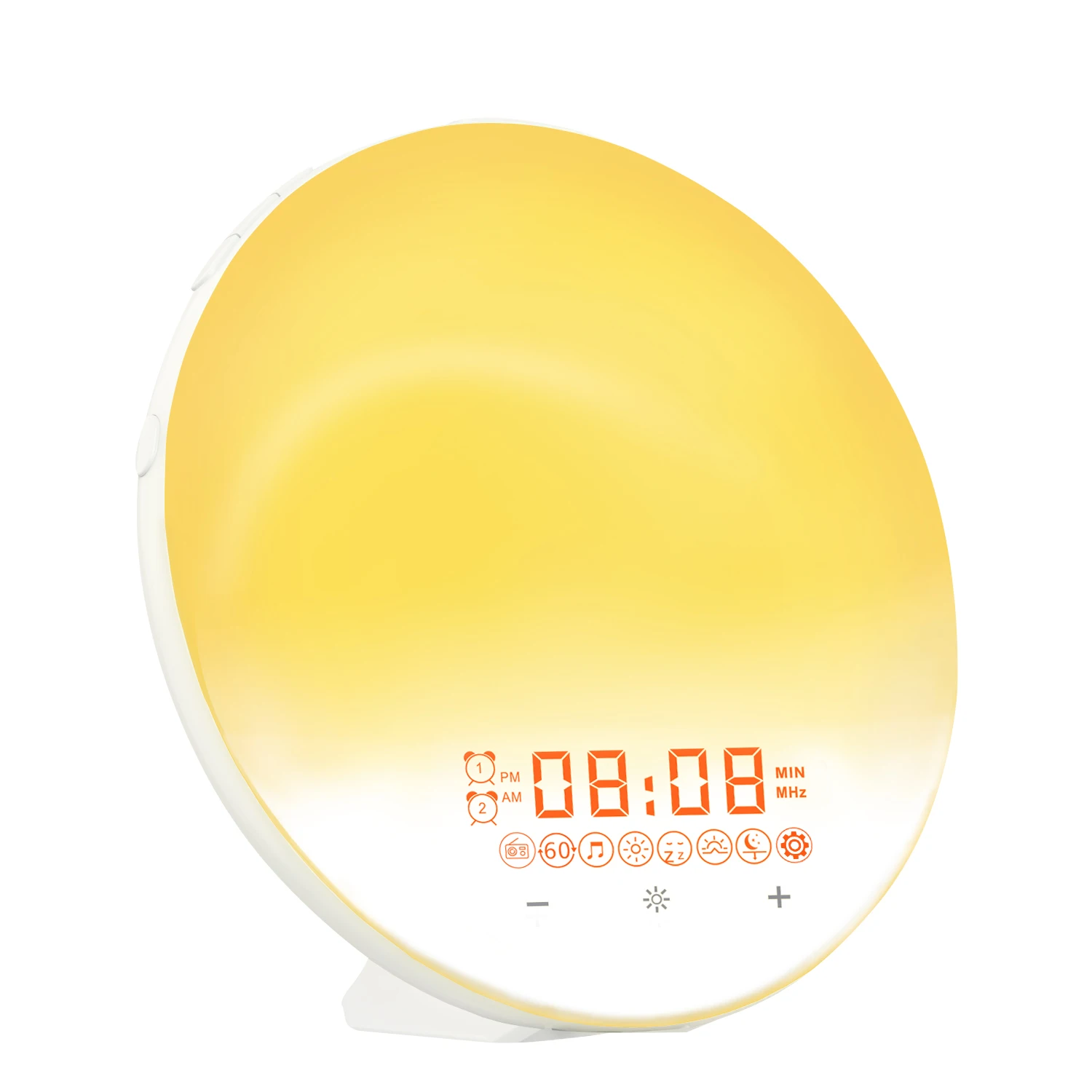 Night Lights Wake Up Light Sunrise Alarm Clock Bedroom with Sunrise Simulation, Fall Asleep, Dual Alarms, FM Radio, Snooze