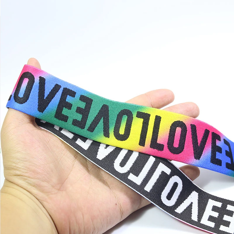 Factory Wholesale Custom Fashion1inch 30mm 32mm 50mm  Logo Durable Recycled Polyester /Nylon Jacquard  Woven Bag Webbing