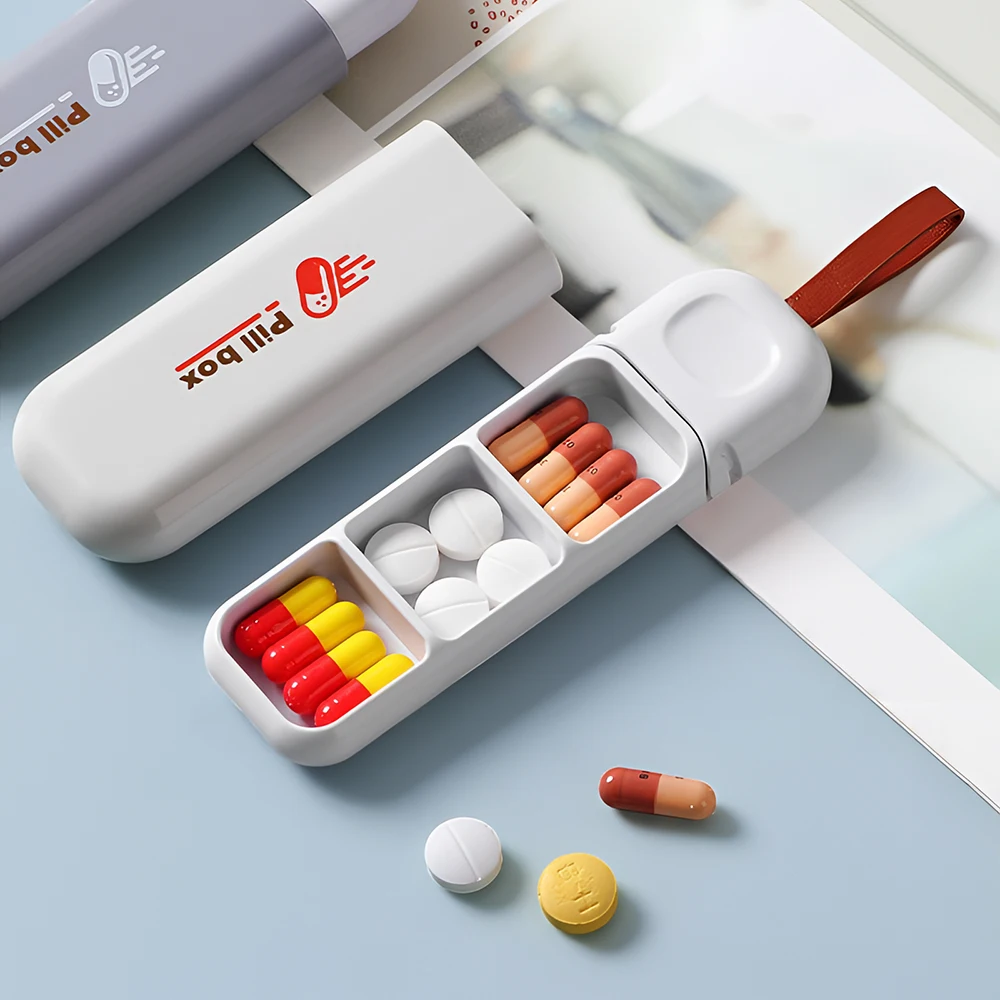 NBBLUESKY Wholesale Mini 3 Compartment New Style Cute Small Plastic Pill Box