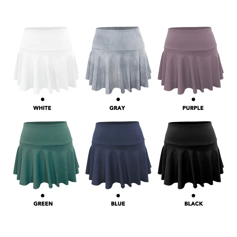 Free Custom Logo Hot Selling High Quality Sportswear Dresses Pockets Women Tennis Wear Uniform Skort Skirts