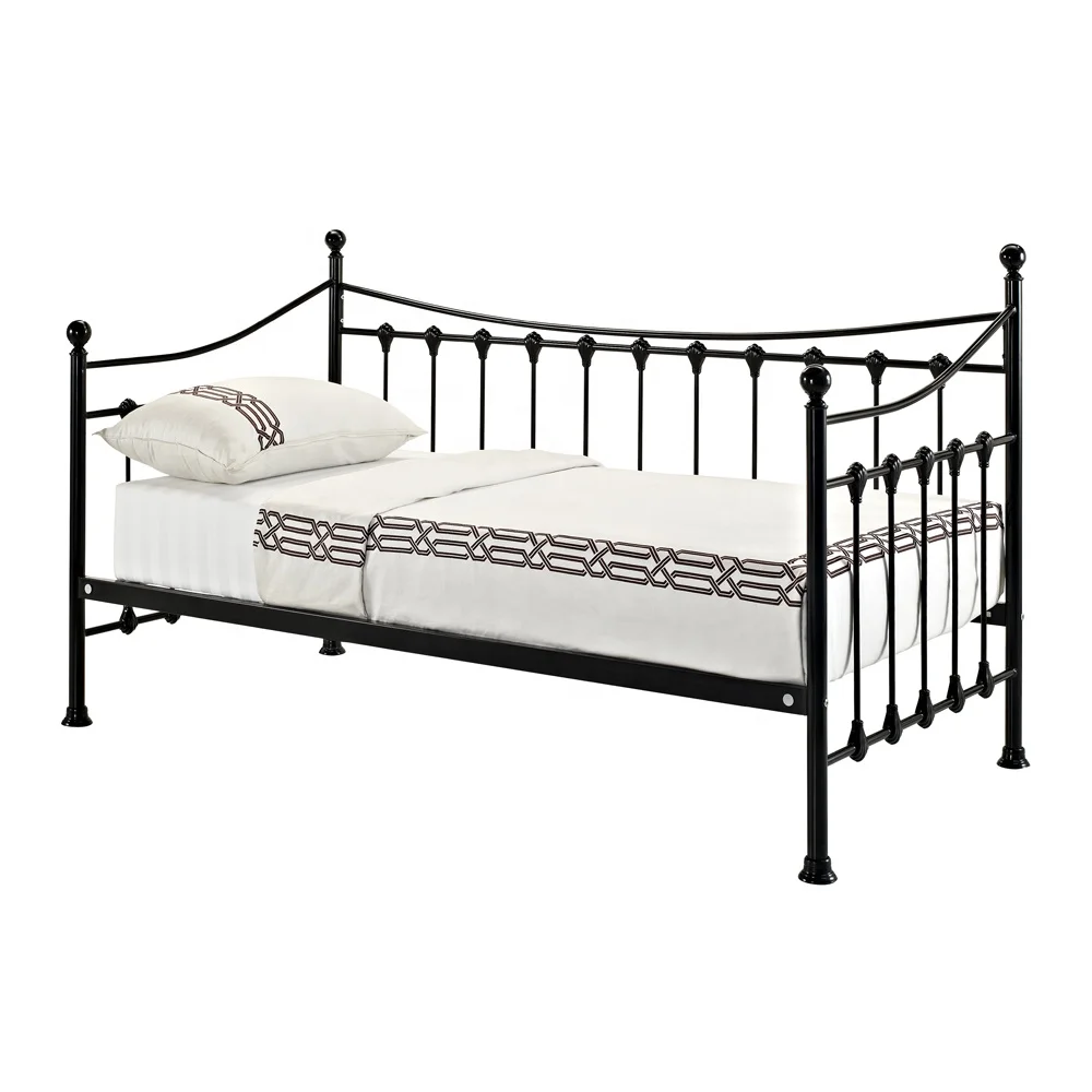 Hot selling 3FT Metal Single Bed Day convertible Modern drawer double metal bed with wheels