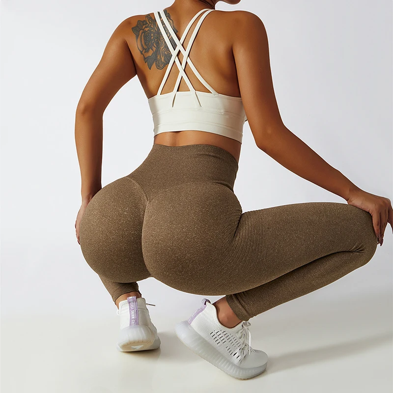 Wholesale Black Tiktok High Waist Gym Fitness Plus Size Leggins Polainas De Yoga Pants Womans Sports Workout Seamless Leggings