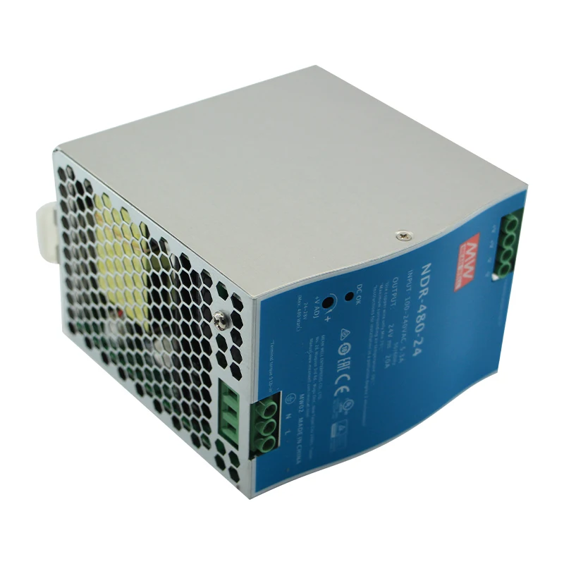 MEANWELL NDR-480-24 импульсный источник питания светодиодного табло 480W 24v 48v блоки для промышленной системы управления