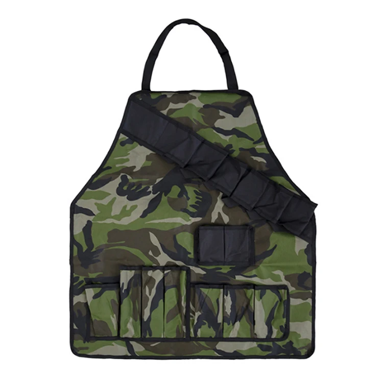 
Wholesale Camouflage Oxford Cloth Multi-function Picnic Barbecue Grill Tools Pockets Outdoor Home Kitchen Cooking BBQ Apron 
