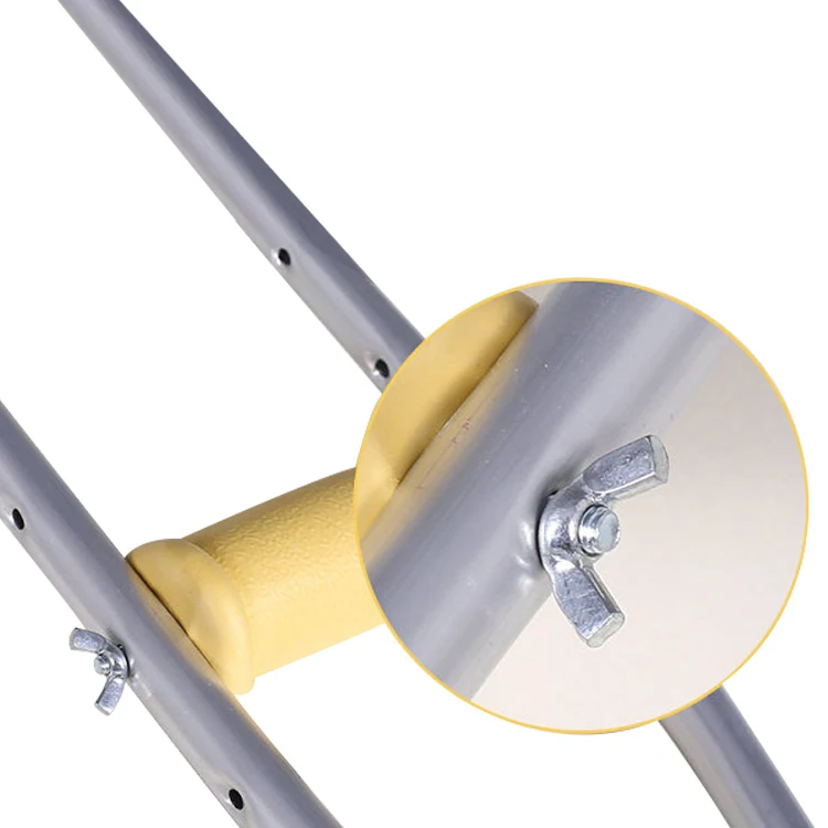 Medical aluminum alloy adjustable underarm crutch axillary crutches aluminum