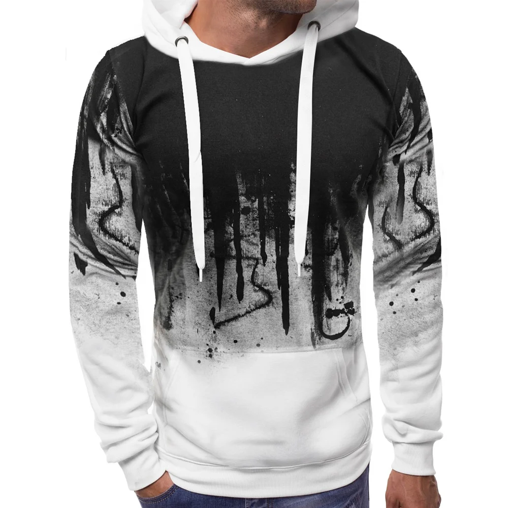 
New Pillover Plus Size 5XL Sportswear Print Men Hoodie Sweater 