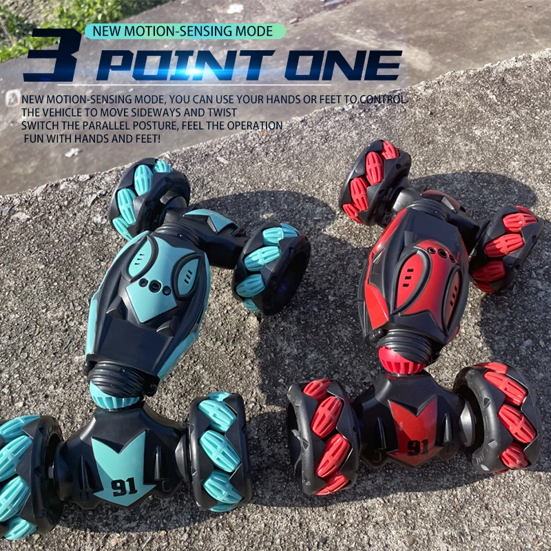 OEM High Speed Electric Cars Smart Sensor Hand Gesture Watch Control Sensing 3 in 1 Remote Control Toy RC Stunt Car