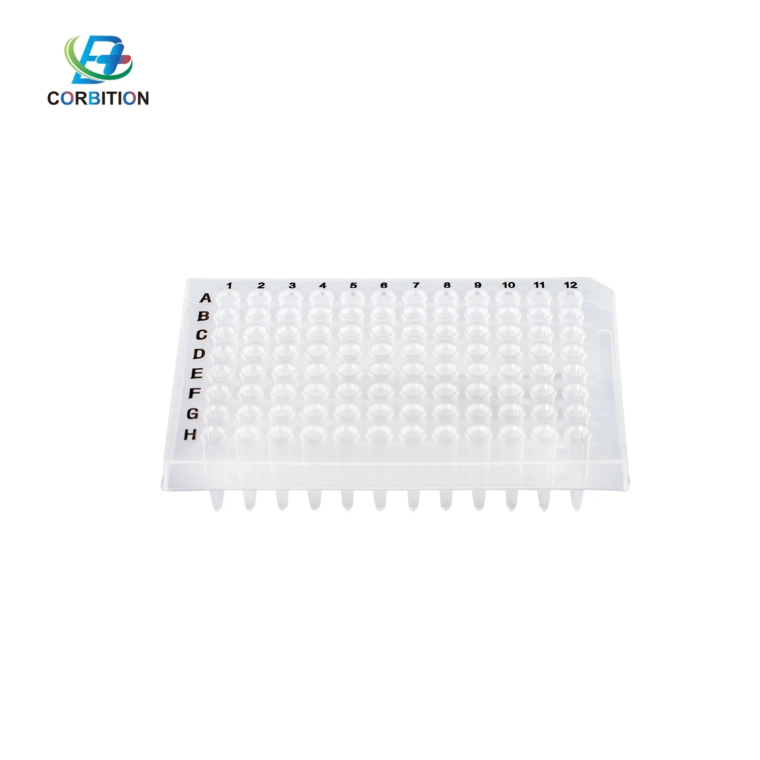 0.2ml 96 PCR Plate With Semi-skirt transparent PP Virgin Material For Roche