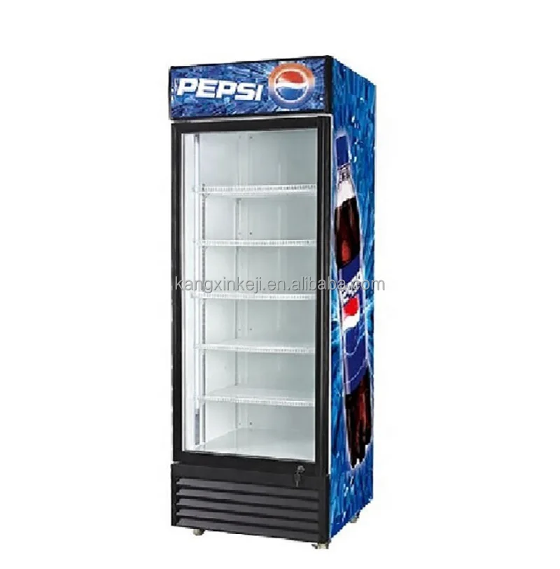 Commercial With Glass Door Upright Freezer Display Case Coca Fridge Cola Chiller Cooler