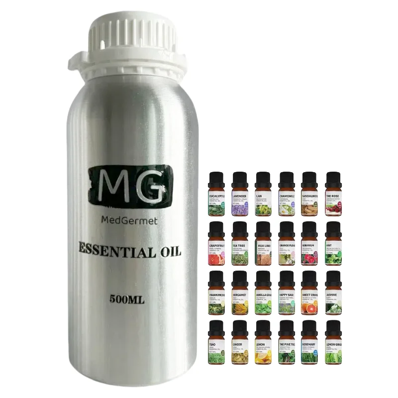 Wholesale Rose Essential Oil 500ml Aluminum Can Packaging Candle Soap Reed Diffuser Humidifier