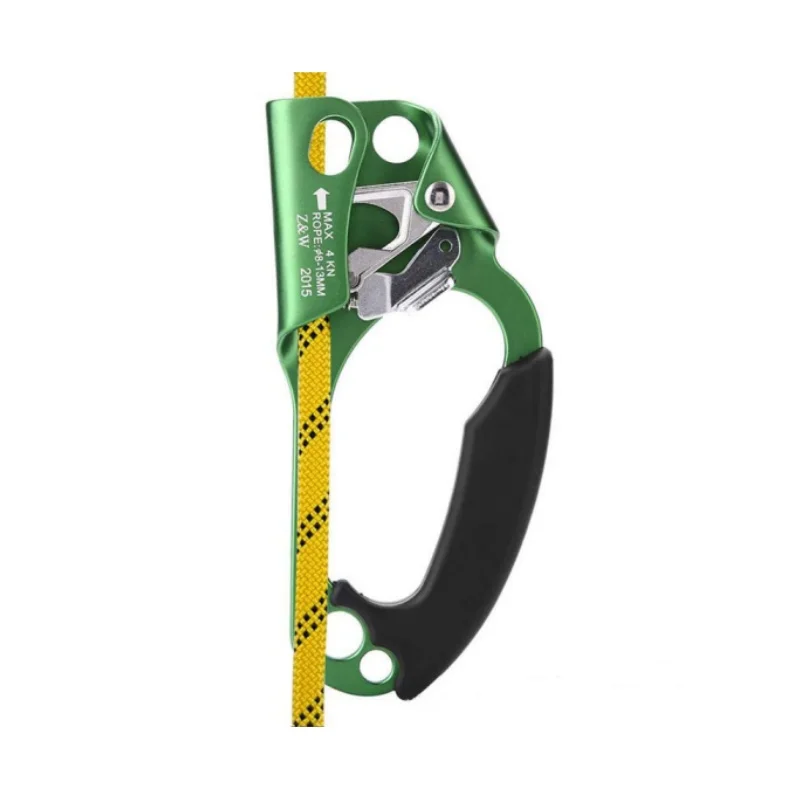 ANTMAX Alloy Rappelling Gear Equipment 8~13MM Ropes Clamp Left or Right Hand Ascender for Rock Climbing Tree Arborist