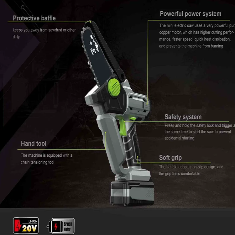 2023 Yoursjoys Wholesale Hot Sale 4 Inch Or 6 Inch Mini Chain Saw Cordless Chainsaw Factory Price