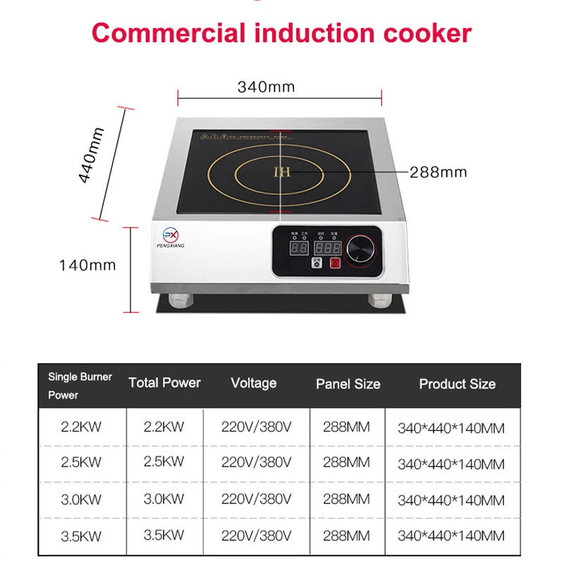 220v 3.5kw Knob Push Controller Single Stove Energy Consumption Heater Commercial Electric Cooktop Induction Cooker With Low MOQ