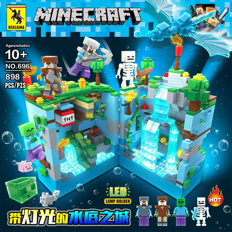858 pcs build bricks pay set featuring classic bricks figures and game accessories model blocks video game building blocks toys