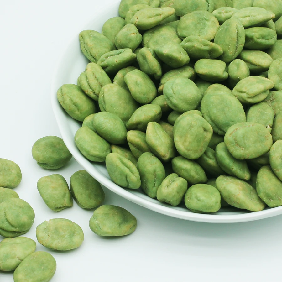 Снэк в японском стиле естественного цвета Васаби арахис равиоли