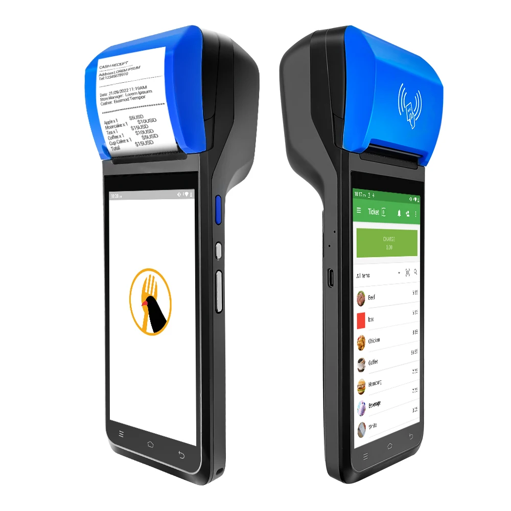 FYJ F1-5.5 5 дюймов емкостный сенсорный экран мобильный чекер NFC кард-ридер портативный Pos
