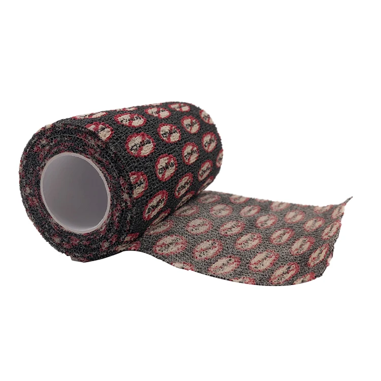 
Wholesale high quality elastic non woven cohesive leg bandage with printing 