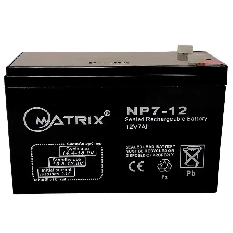 NP7-12 свинцово-кислотная батарея с матрицей 12V7Ah подходит для аварийного освещения лифта будильника источника бесперебойного питания