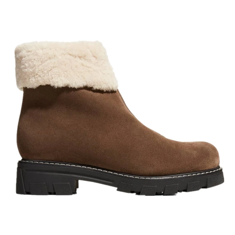 Модные зимние сапоги из овечьей кожи на заказ Классическая австралийская зимняя теплая подкладка натуральной шерсть до щиколотки для женщин