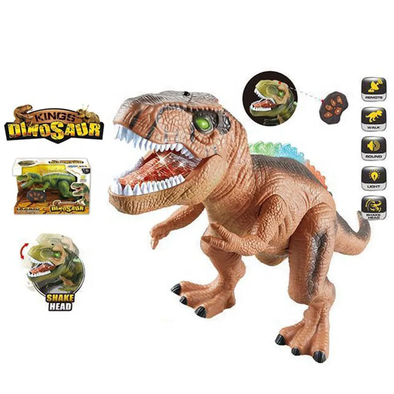 Electric Light Walking Wiggle Hand Feet Head Remote Control RC Dinosaur Toy with Certificate