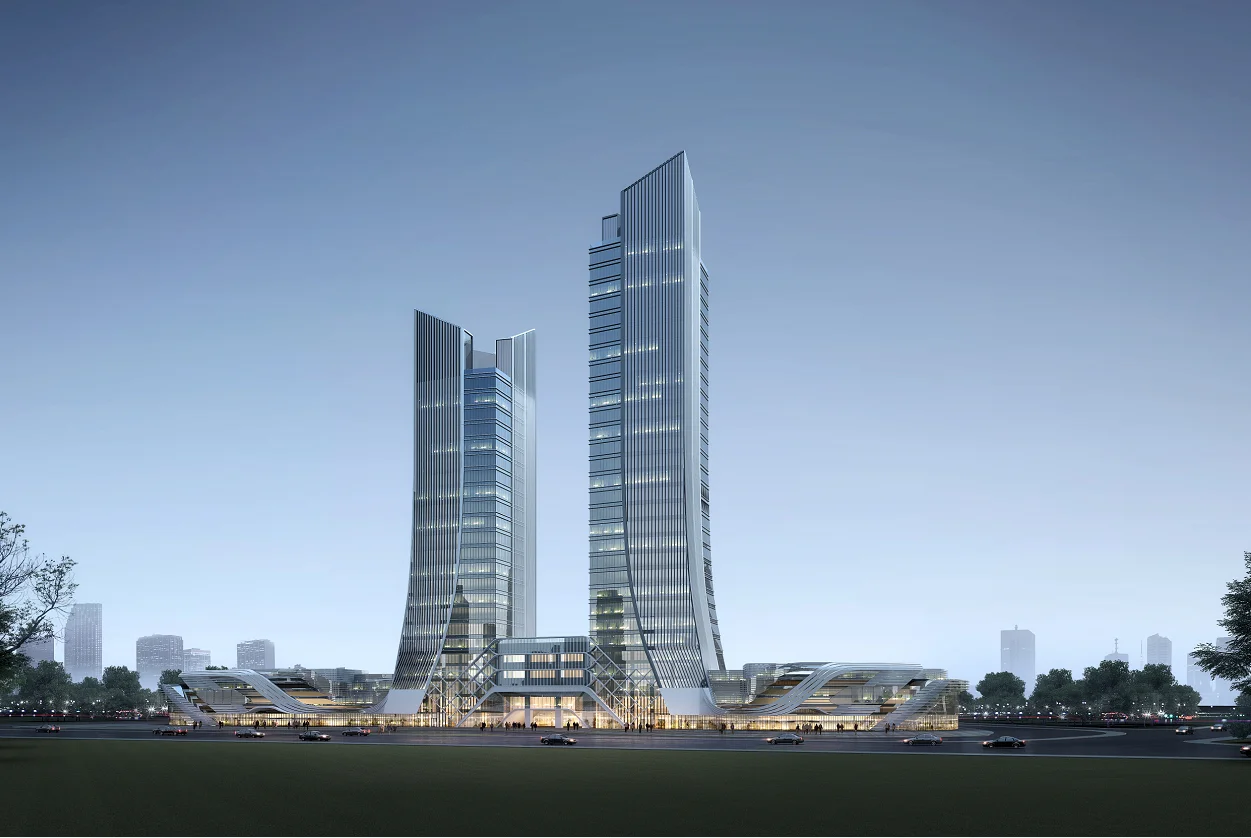 Architecture Design with prefabricated building steel structure style for airport and seaport build with their interior design