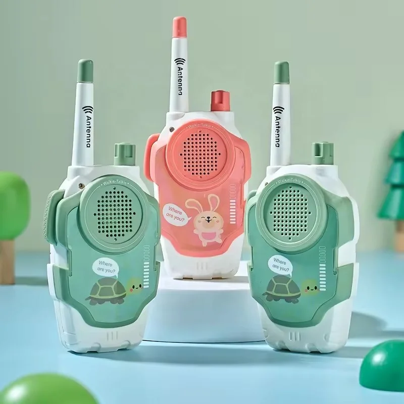 Cartoon kids toys play house conversation walkie talkie for kids play house toys wireless handheld interphone intercom